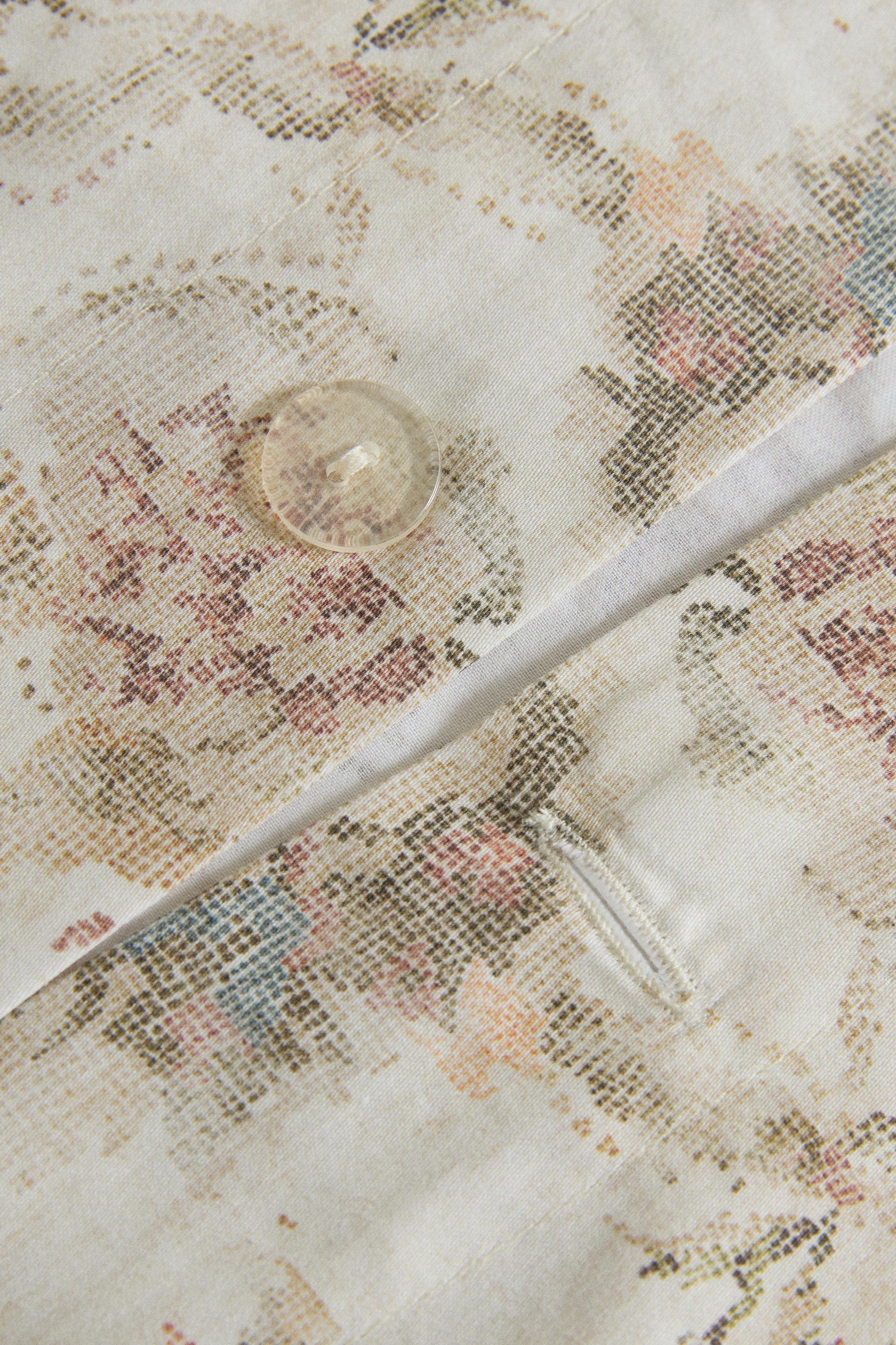 HOUSSE DE COUETTE FLEURS SATIN (300 FILS)